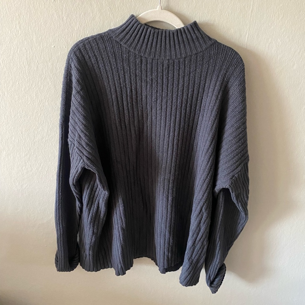 LOFT cozy ribbed boyfriend sweater